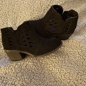 Soda brand black suede boots